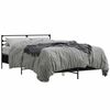 vidaXL Bedframe bewerkt hout metaal zwart 135x190 cm