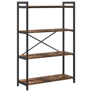 vidaXL Boekenkast 80 x 30 x 120 cm Bewerkt hout Gerookt eiken