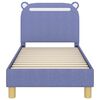 vidaXL Peuterbedframe met hoofdbord Jeans Blauw 70 x 140 cm Stof
