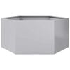 vidaXL Plantenbak zeshoek 104x90x45 cm gegalvaniseerd staal