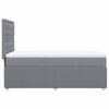 vidaXL Boxspring met matras stof lichtgrijs 100x200 cm