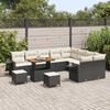vidaXL Tuin Sofa Set 12 pcs Zwart poly rattan