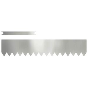 vidaXL Tuinrand 50 pcs Zilver 100 x 0.05 x 20 cm Gegalvaniseerd staal