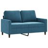 vidaXL 3-delige Loungeset met kussens fluweel blauw