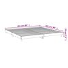 vidaXL Bedframe zonder matras 200x200 cm spaanplaat bruin eikenkleurig