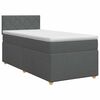vidaXL Boxspringbed met matras Donkergrijs 80 x 200 cm Stof