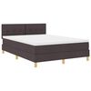 vidaXL Boxspringbed met matras Donkerbruin 140 x 200 cm Stof