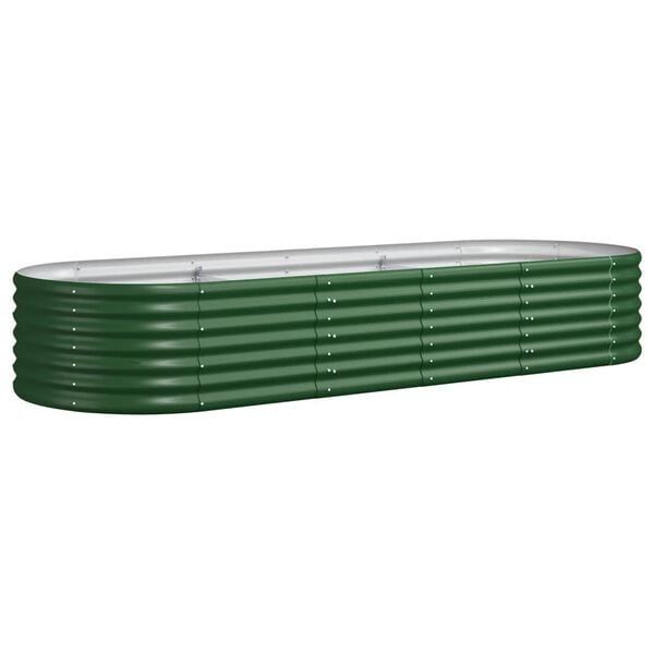 vidaXL Plantenbak 224x80x36 cm gegalvaniseerd staal groen