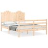 vidaXL Bedframe met hoofdbord massief hout 140x190 cm