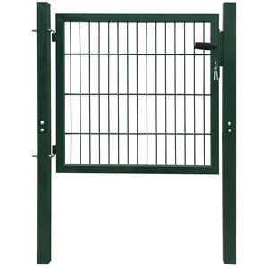 vidaXL Poort 100x100 cm staal groen