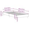 vidaXL Bedframe zonder matras 90x200 cm spaanplaat zwart