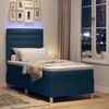 vidaXL Boxspring bed met matras met hoofdeinde Blauw 100 x 200 cm Stof
