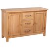 vidaXL Dressoir met 3 lades 110x33,5x70 cm massief eikenhout