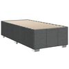 vidaXL Boxspring met matras stof donkergrijs 90x200 cm