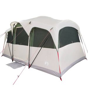 vidaXL Gezinstent Wit en Groen 435 x 255 x 216 cm Polyester en staal