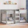 vidaXL Bunk Bed voor Kinderen Beton Grijs 100 x 200 cm Bewerkt hout