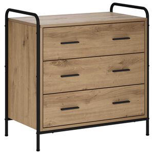 vidaXL Ladenkast Artisanaal eiken 70 x 39,5 x 71 cm Bewerkt hout