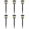 vidaXL Buitenzonne-lampen met grondpin 6 pcs Warmwit 38,5 cm PP