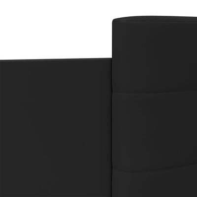 vidaXL Bedframe met hoofdbord en LED-verlichting zwart 75x190 cm