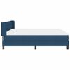 vidaXL Boxspringbed met matras Blauw 200 x 200 cm Polyester