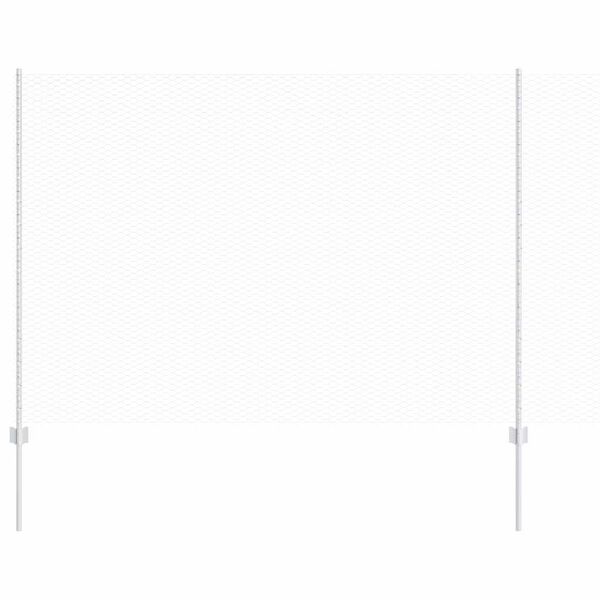 vidaXL Hek met Paal Zilver 1,6 x 10 m Staal
