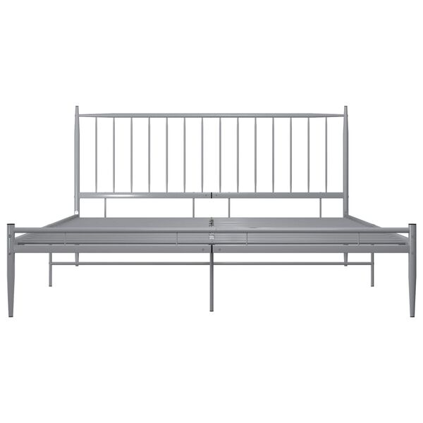vidaXL Bedframe metaal grijs 200x200 cm