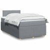 vidaXL Boxspring met matras stof lichtgrijs 120x200 cm