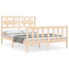 vidaXL Bedframe met hoofdbord massief hout