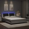 vidaXL Bedframe met LED zonder matras "Zadar" wit en zwart 160x200 cm