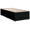 vidaXL Boxspring met matras stof zwart 90x190 cm