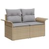 vidaXL Tuin Sofa Set met kussen met opslag 9 pcs Beige en Licht Grijs