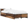 vidaXL Bedframe met Hoofdeinde Oud hout 80 x 200 cm Bewerkt hout