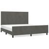 vidaXL Bedframe met hoofdeinde fluweel donkergrijs 180x200 cm