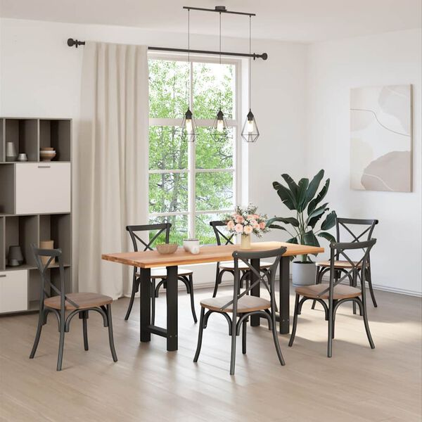 vidaXL Eettafelpoten 2 st 50x(72-73) cm staal zwart