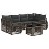 vidaXL Tuinbankenset 7 st Grijs en Donkergrijs poly rattan