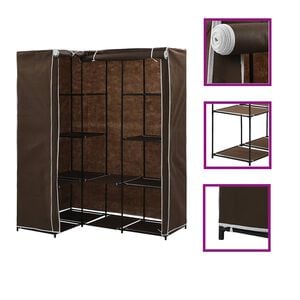 vidaXL Hoekkledingkast 130x87x169 cm bruin