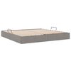 vidaXL Opslag bed met matras met hoofdeinde Taupe 200 x 200 cm Stof