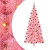 vidaXL Kerstboom met ledverlichting Roze 180 cm PVC en staal