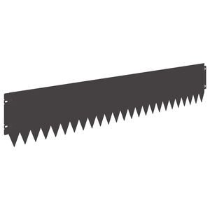 vidaXL Gazonrand 20 st 103 x 20 cm Staal Zwart