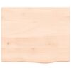 vidaXL Wastafelblad 60x50x(2-4) cm onbehandeld massief hout