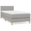 vidaXL Boxspring met matras stof lichtgrijs 90x190 cm