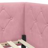 vidaXL Hoekbedframe met hoofdeinde Roze 90 x 200 cm Fluweel