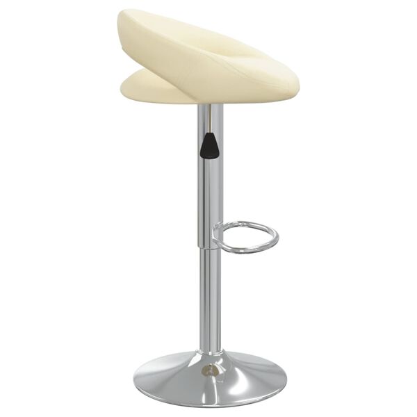 vidaXL Barkruk kunstleer cr&egrave;mekleurig