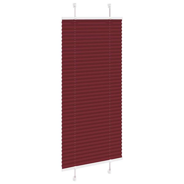 vidaXL Plissé rolgordijn 55x150 cm stofbreedte 54,4 cm bordeauxrood