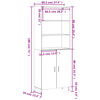 vidaXL Hoge kast 69,5x34x180 cm bewerkt hout wit