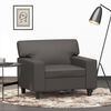 vidaXL Fauteuil 60 cm kunstleer grijs