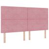 vidaXL LED Hoofdbord met LED-stripverlichting Roze 180 cm Fluweel