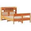 vidaXL Bed met boekenkast zonder matras grenenhout wasbruin 160x200 cm
