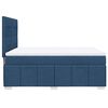 vidaXL Boxspring met matras stof blauw 140x190 cm