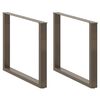 vidaXL Eettafelpoten 3 st U-vormig 100x(72-73) cm staal naturel